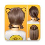 hairstyles for short hair android application logo